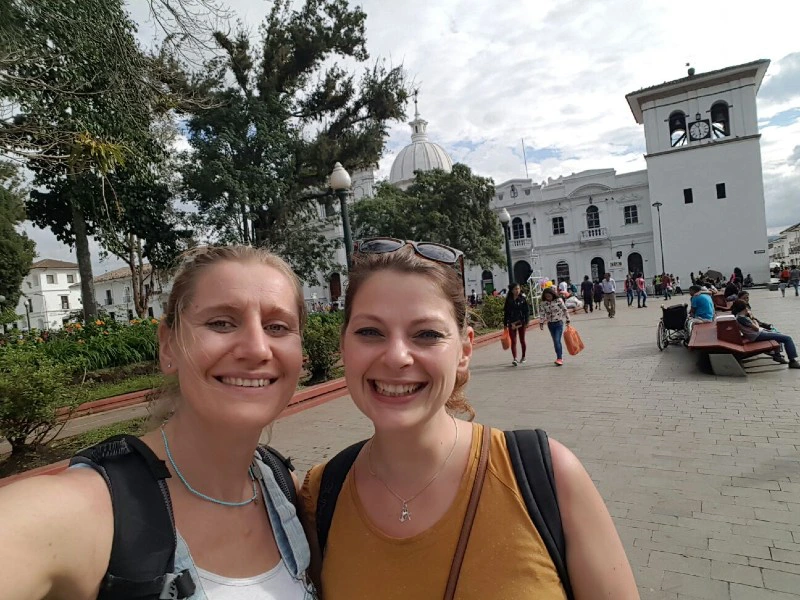 Reisende in Papayan in Kolumbien