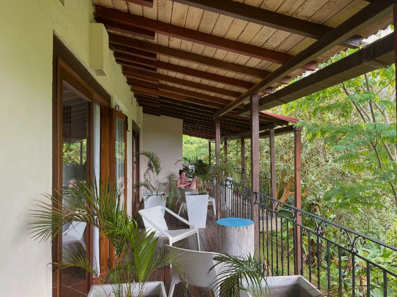 Terrasse im Hotel in Minca in Kolumbien