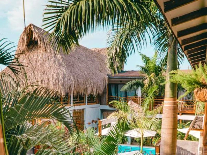 Patio im Hotel in Palomino in Kolumbien