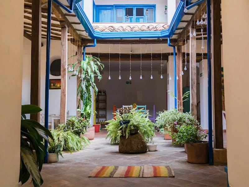 Eingang im Hotel in San Gil in Kolumbien