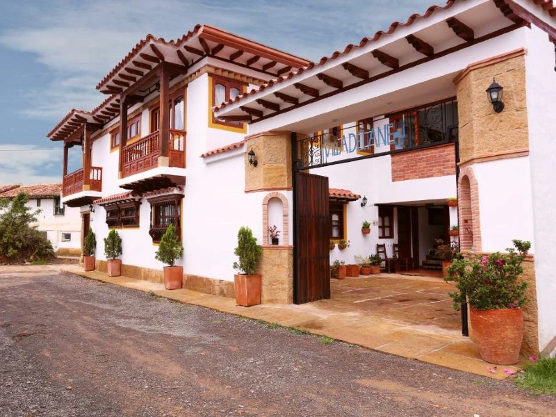 Ansicht des Hotels in Villa de Leyva in Kolumbien