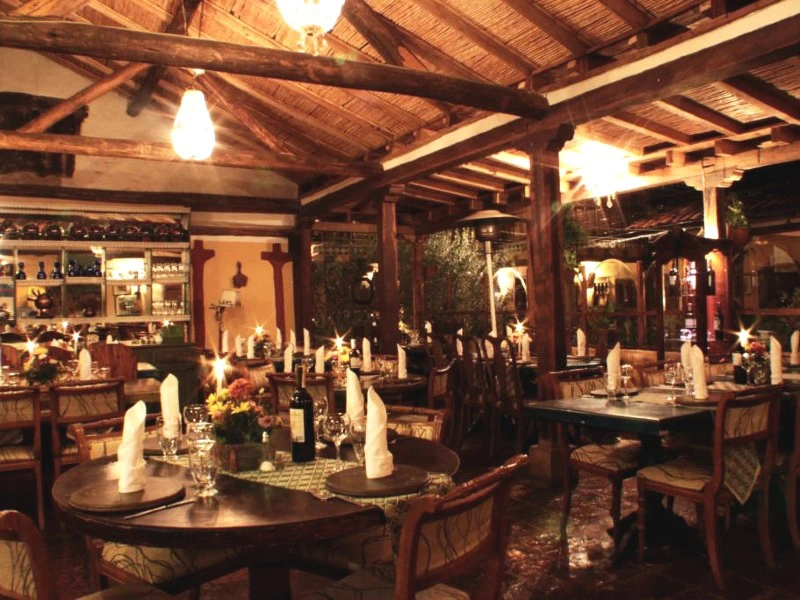 Restaurant des Hotels in Villa de Leyva in Kolumbien