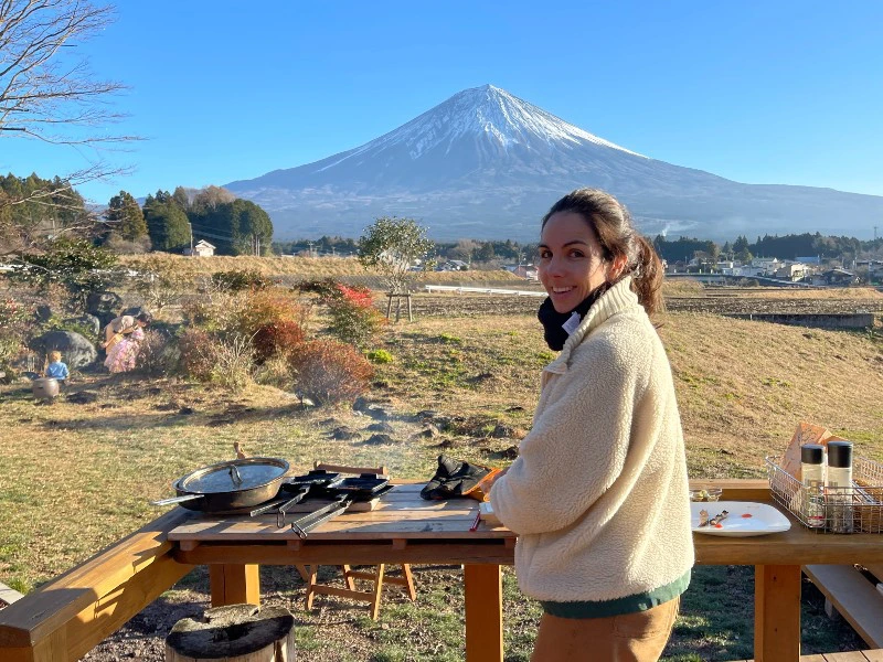 BBQ beim Eco‑Glamping am Fuße des Mt. Fuji