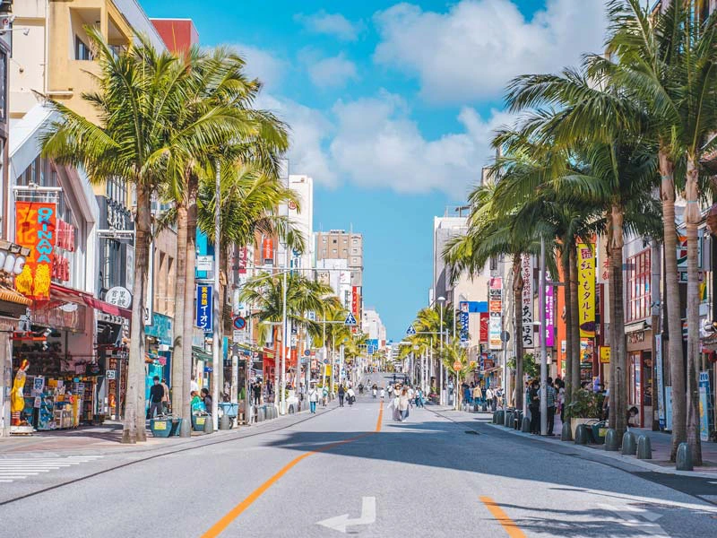 Naha Stadtzentrum auf Okinawa in Japan