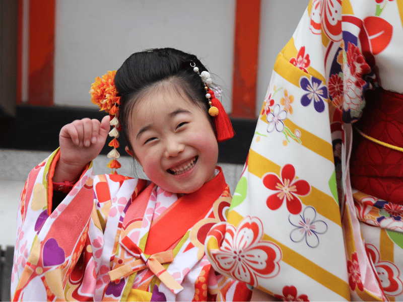 Japan Mädchen in Kimono