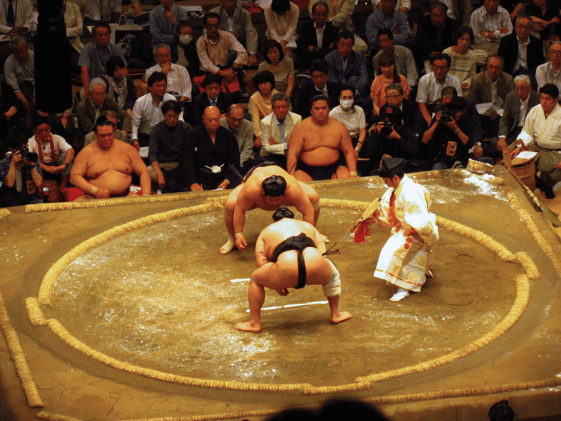 Kurz vor dem Start eines Sumokampfes