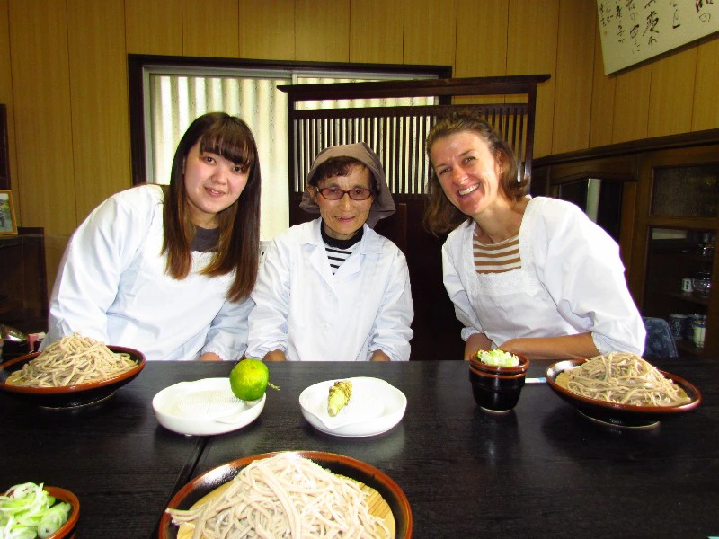 Reisende beim Homestay in Gotemba