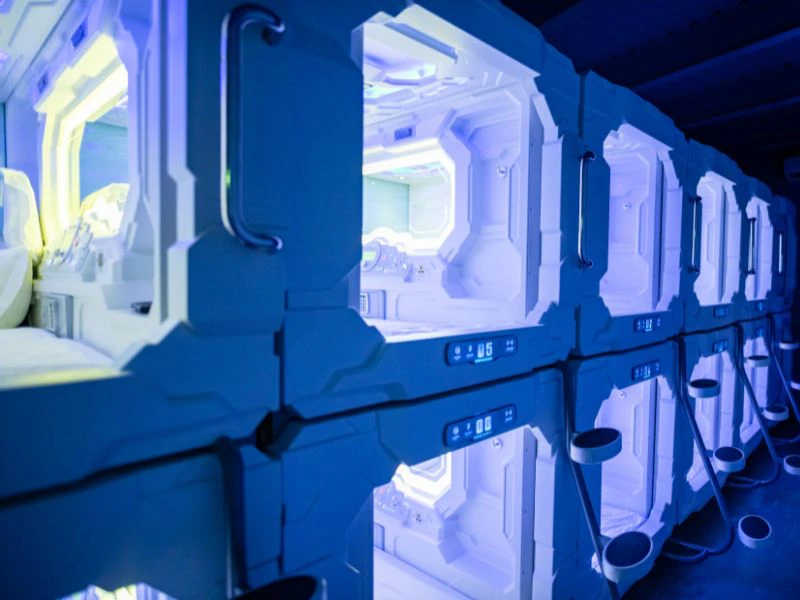 Osaka capsule hotel Japan