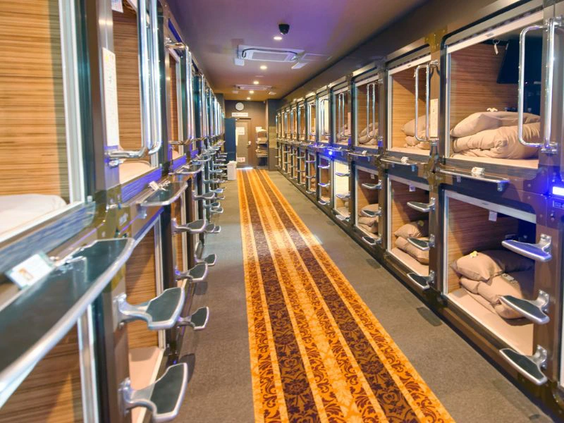 Osaka capsule hotel Japan