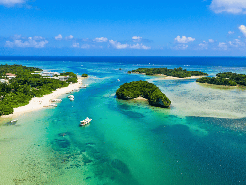 Kabira Bay auf Ishigaki in Japan