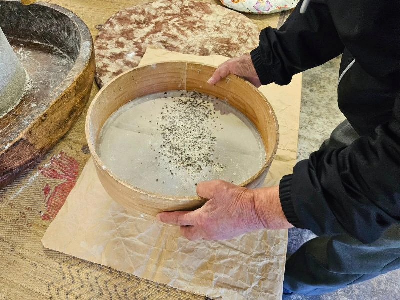 Soba-Zubereitung im Iya Tal in Shikoko in Japan
