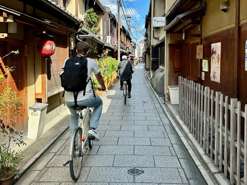 Radfahrer in Kyoto