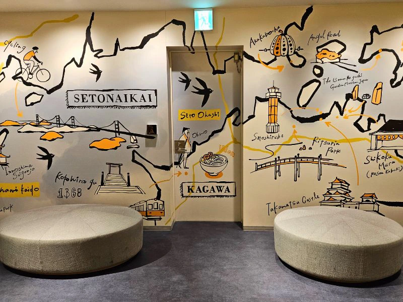 Hotel Lobby in Takamatsu in Japan