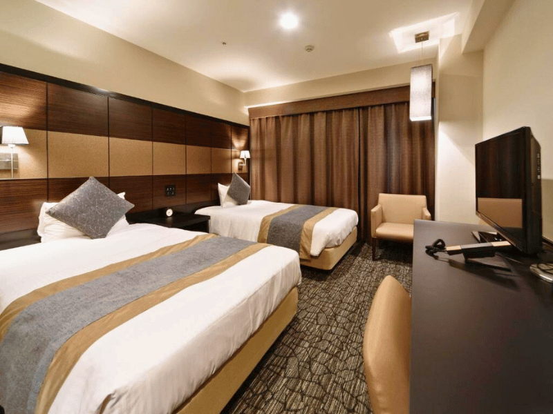 Zweibettzimmer im Hotel in Tokio in Japan