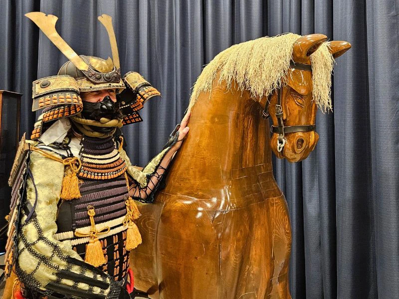 Pferd im Samurai-Museum in Tottori in Japan