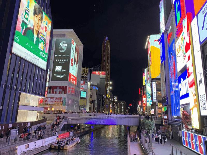 Leuchtreklame im Dotonbori Viertel von Osaka