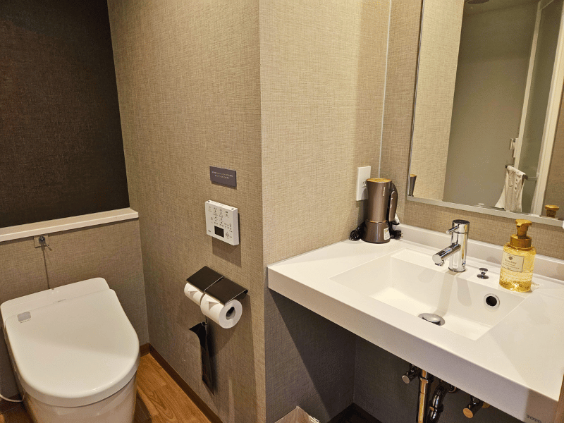 Badezimmer im Hotel in Asahikawa