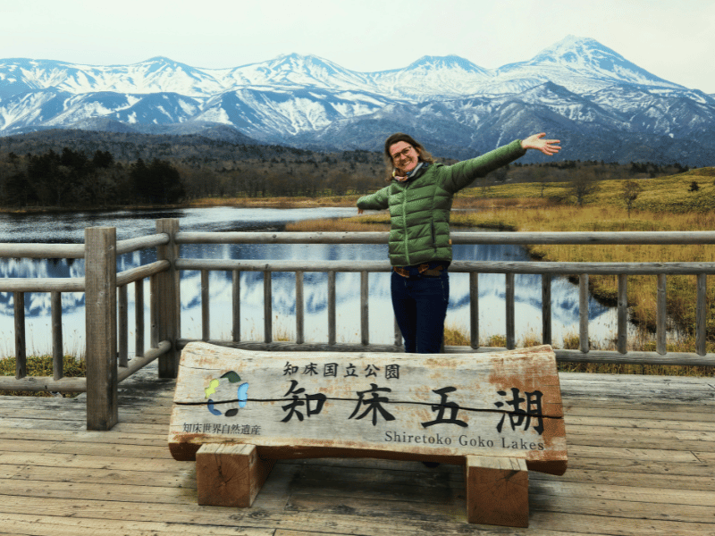 Reisende an den Goko Lakes