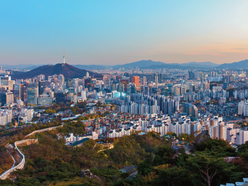 Blick über Seoul, Südkorea