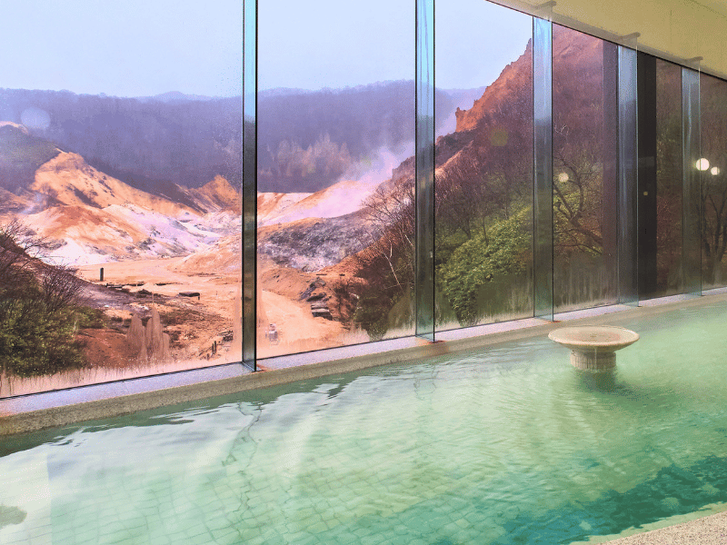 Onsen mit Aussicht auf das Höllental