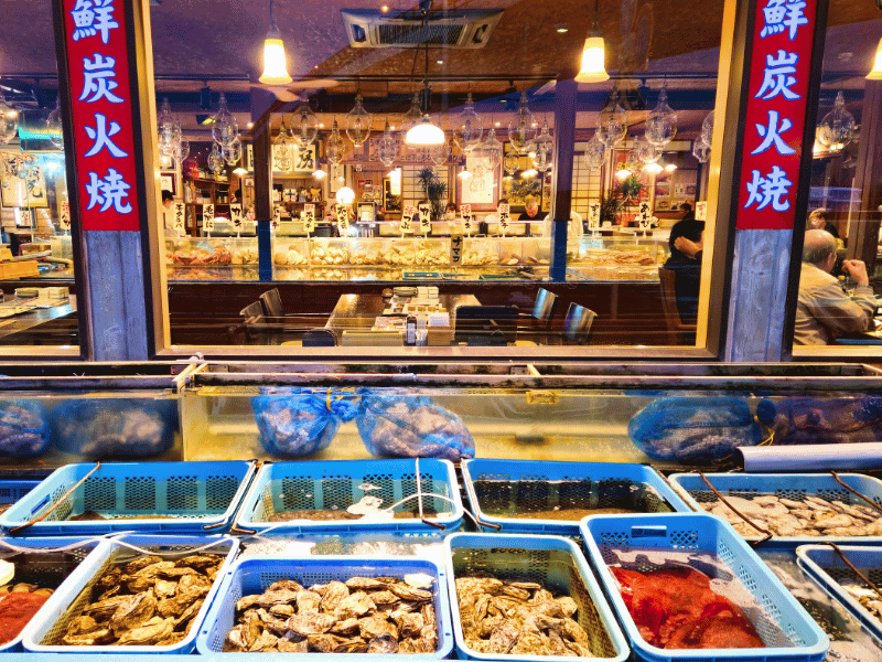 Fischrestaurant auf dem Markt von Hakodate