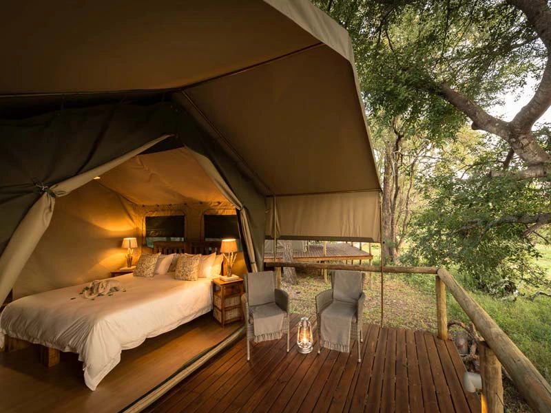 Zeltunterkunft beim Kruger Nationalpark