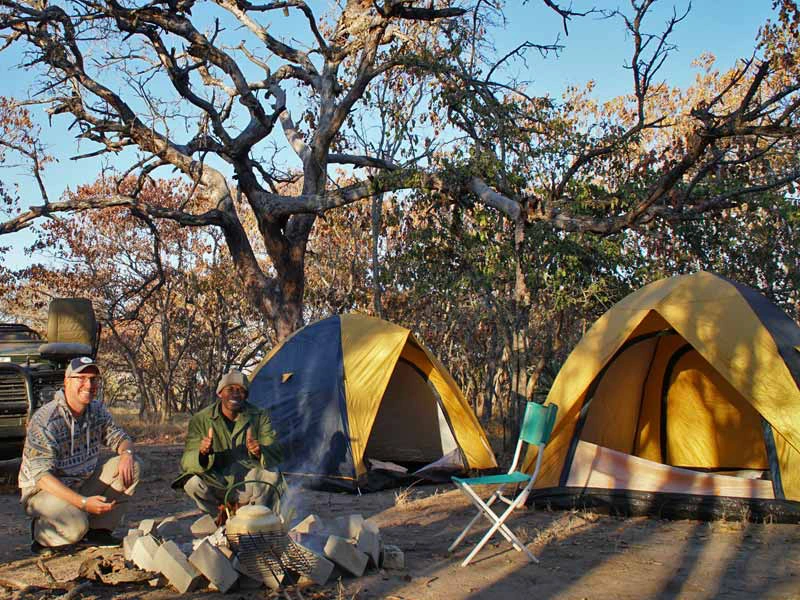Camping beim Krüger Nationalpark Südafrika