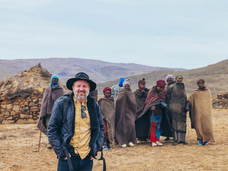 Reisender in Lesotho