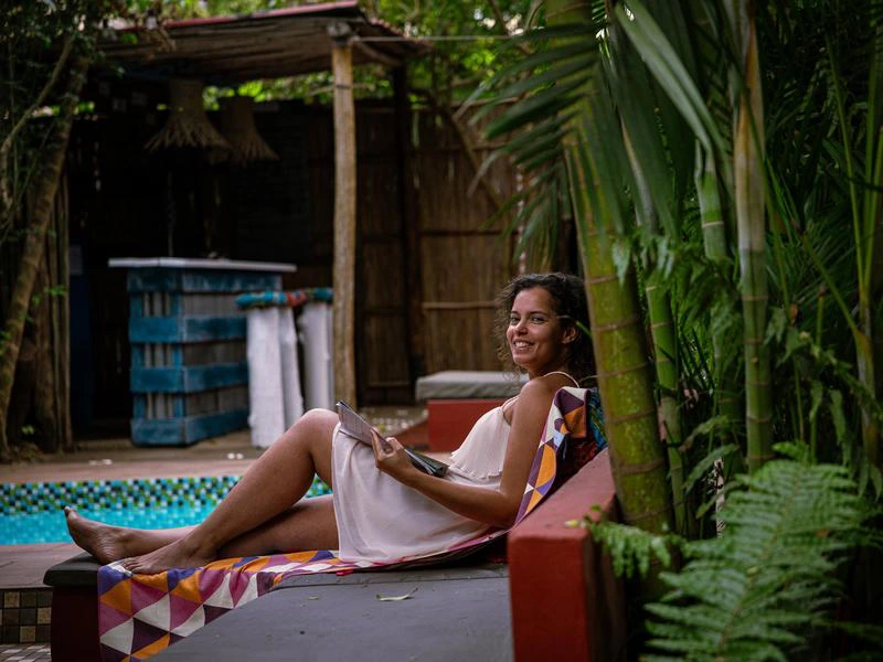 Mosambik Unterkunft Schwimmbad Garten