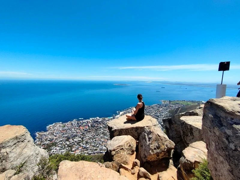 Blick vom Tafelberg in Kapstadt Südafrika