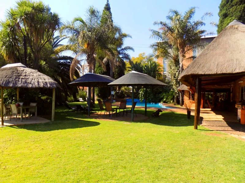 Garten der Lodge in Johannesburg Südafrika