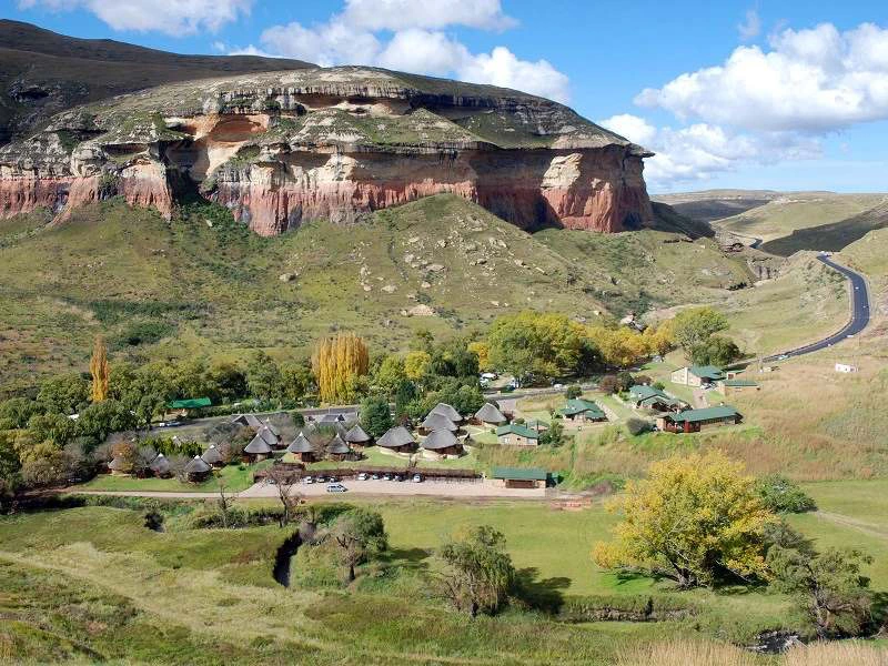 Aussicht auf das Camp in Lesotho