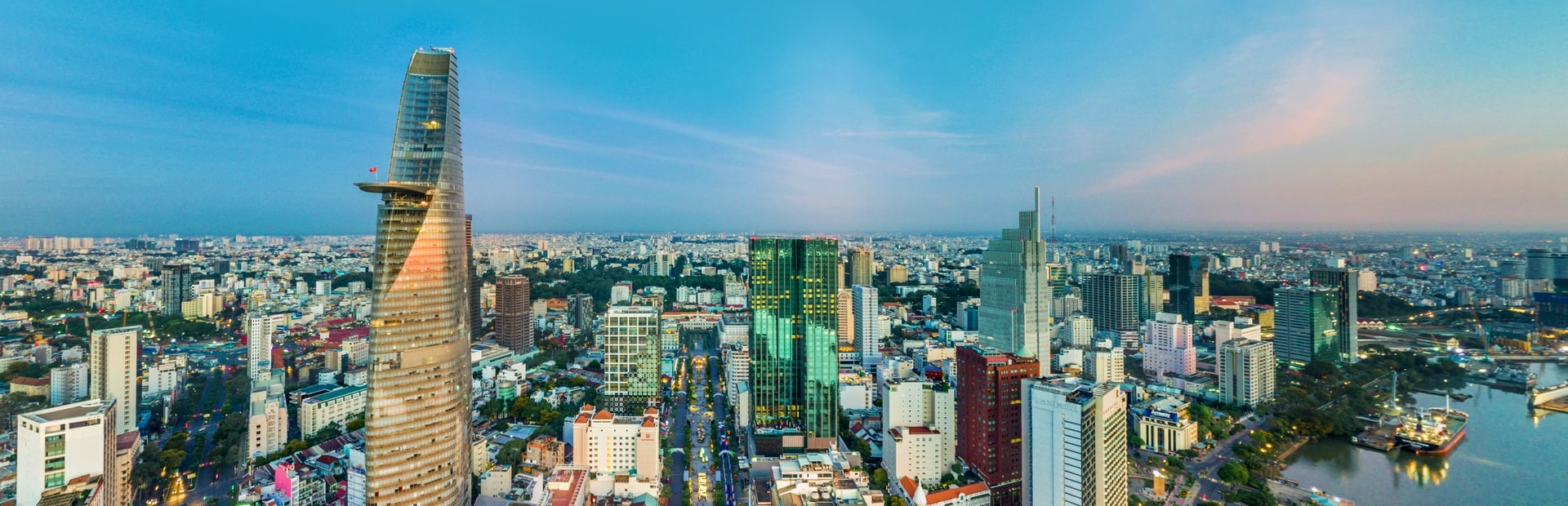 Skyline von Ho Chi Minh City in Vietnam