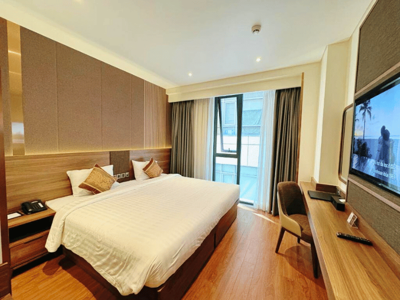 Zimmer im komfortablen Hotel in Saigon, Vietnam