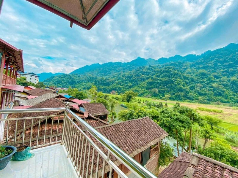 Ausblick vom Homestay in Ba Be in Vietnam