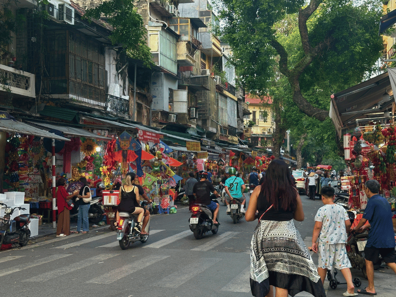 Straße in Hanoi, Vietnam