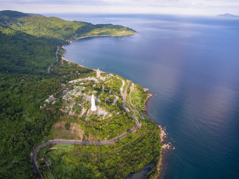 Blick auf die Son Tra Halbinseln in Vietnam