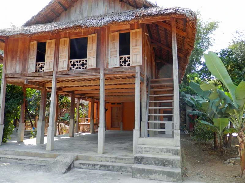 Pfahlhaus beim Homestay in Vietnam