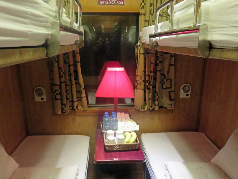 Schlafabteil im Nachtzug in Vietnam