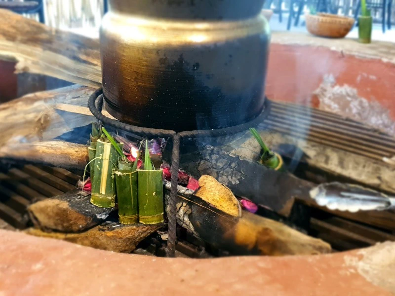 Kochstelle beim Workshop in Vietnam