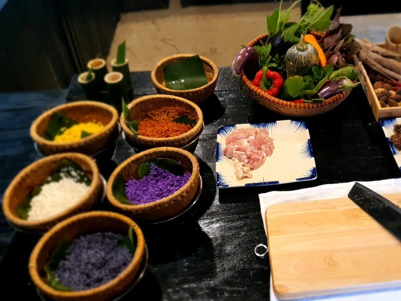 Zutaten beim Kochworkshop in Vietnam