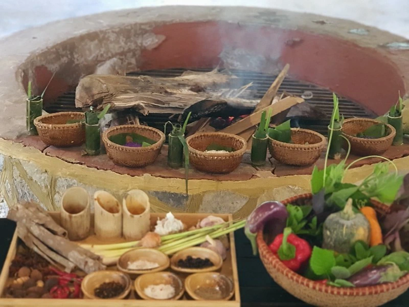 Kochstelle beim Workshop in Vietnam