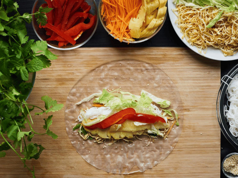 Vietnamesische Kueche Sommerrollen