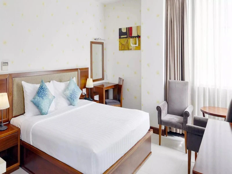 Zimmer im Stadthotel in Ho-Chi-Minh-City in Vietnam