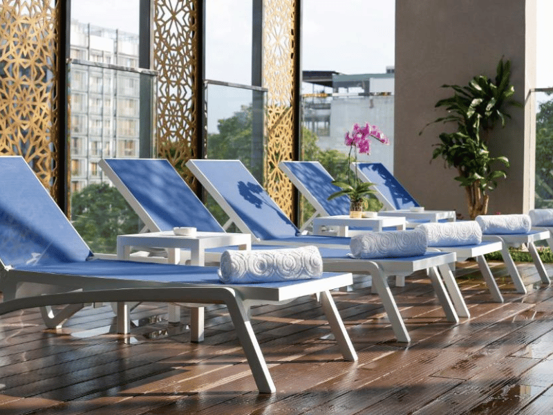 Poolbereich im Hotel in Ho-Chi-Minh-City in Vietnam