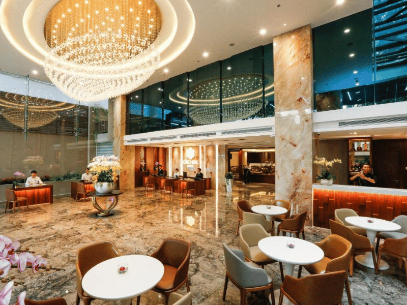 Lobby im komfortablen Hotel in Ho-Chi-Minh-City in Vietnam