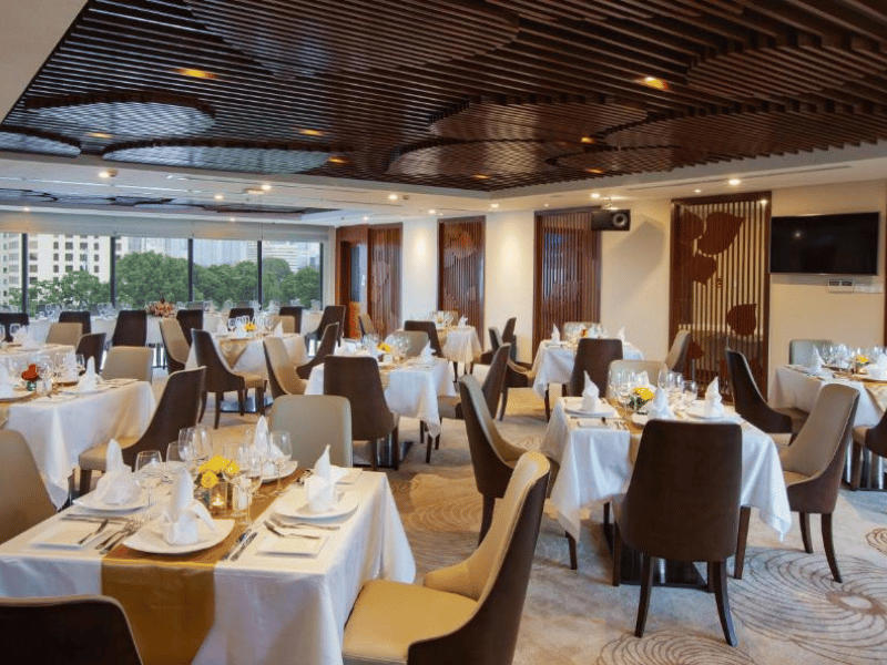 Restaurant im komfortablen Hotel in Ho-Chi-Minh-City in Vietnam