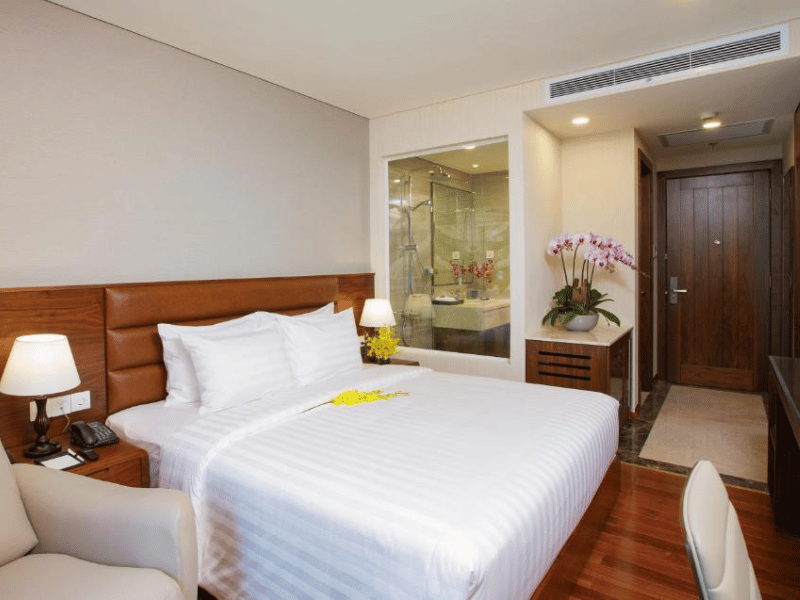 Zimmer im komfortablen Hotel in Ho-Chi-Minh-City in Vietnam