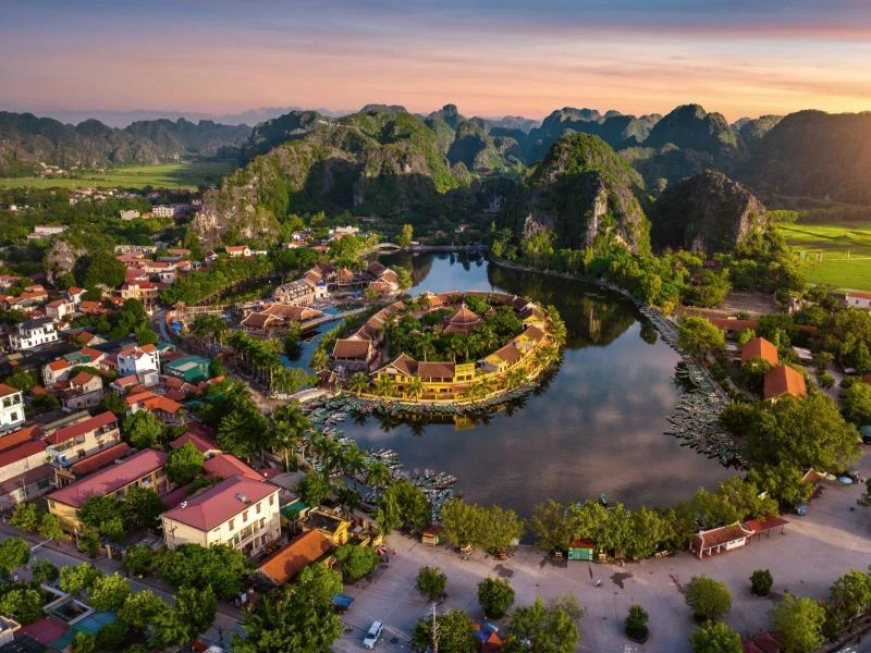 Landschaft in Ninh Binh Vietnam