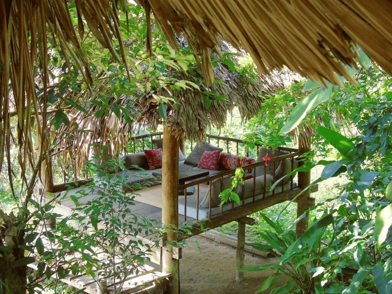 Hotelbereich in der Lodge in Pu Luong in Vietnam